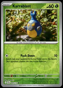Karrablast 009/159 Journey Together Reverse Holo Common NM Pokemon 2025 - Image 1