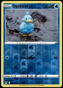 Ducklett 046/196 Lost Origin Reverse Holo Common LP Pokemon 2022 - Image 1