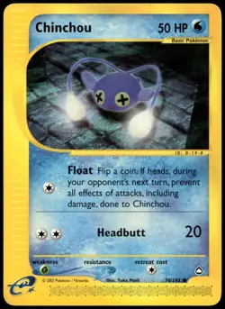 Chinchou 70/147 Aquapolis Common VLP Pokemon 2003 - Image 1