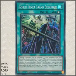 Goblin Biker Grand Breakout - ROTA-EN057 - Super Rare 1st Edition Yugioh - Image 1