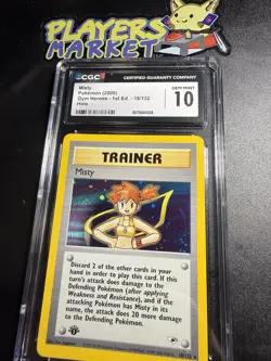 [CGC 10] 1st Edition Misty Trainer #18 Holo Gym Heroes 2000 English - Image 1