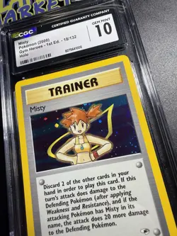 [CGC 10] 1st Edition Misty Trainer #18 Holo Gym Heroes 2000 English - Image 2