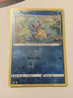 Pokemon TCG Squirtle Reverse Holo Common Card 015/078 Pokemon Go Near Mint Mint - Image 1