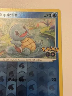 Pokemon TCG Squirtle Reverse Holo Common Card 015/078 Pokemon Go Near Mint Mint - Image 3