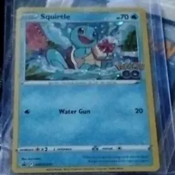 Squirtle SWSH233 Pokemon GO Holo, Black Star Promo Pokemon Card. - Image 1