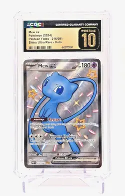 Mew ex 216 SV: Paldean Fates Shiny Ultra Rare CGC Pristine 10 - Image 1