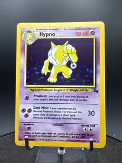 Hypno 8/62 Holo Rare Fossil Pokemon Card - Image 3