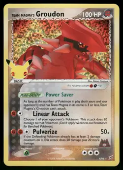 Team Magma's Groudon NM 9/95 Celebrations: Classic Collection Pokemon Card - Image 1