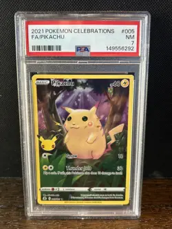 Pokemon Pikachu TCG Celebrations Card 005/025 25th Anniversary PSA 7 - Image 1