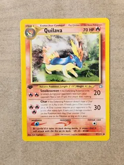 Pokemon Card - Quilava 1st Edition Neo Genesis 47/111 Uncommon Trade Card Game - Image 1