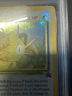2000 Pokemon Black Star Promo Game Boy MEOWTH holo Card #10 PSA 5 old curt - Image 3