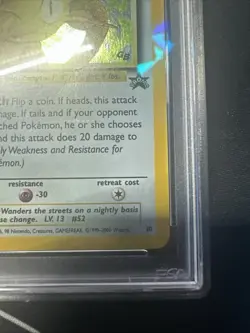 2000 Pokemon Black Star Promo Game Boy MEOWTH holo Card #10 PSA 5 old curt - Image 5