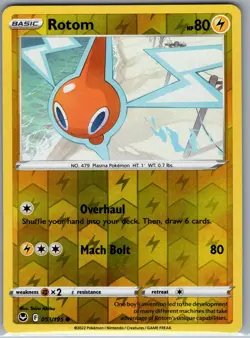Rotom 053/195 Reverse Holo SWSH12: Silver Tempest - Pokemon Card - NM - Image 1