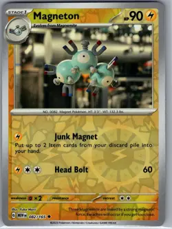 Magneton 082/165 Reverse Holo SV: Scarlet & Violet 151 - Pokemon Card - NM - Image 1