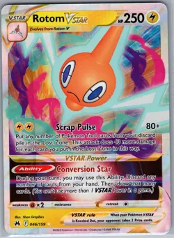Rotom VSTAR 046/159 Crown Zenith - Pokemon Card - NM - Image 1