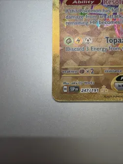 Pokemon TCG SV08 Surging Sparks Pikachu EX Hyper Rare Gold Holo Card 247/191 - Image 2