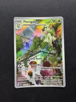 Pokemon TCG Floragato Paldea Evolved Illustration Rare Card 197/193 - Image 1