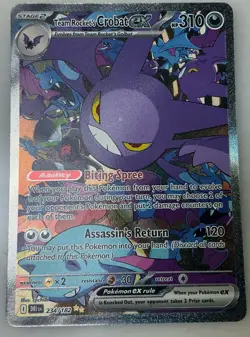Team Rockets Crobat EX Holo Card Destined Rivals Series 234/182 - Image 1