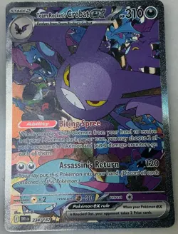 Team Rockets Crobat EX Holo Card Destined Rivals Series 234/182 - Image 2