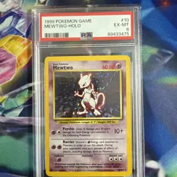 Mewtwo 10/102 Base Set Holo PSA 6 Ex-Mt Pokemon Card - Image 1