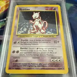 Mewtwo 10/102 Base Set Holo PSA 6 Ex-Mt Pokemon Card - Image 4