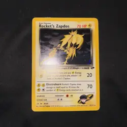 Vintage Pokemon Card Holo Gym Challenge Rocket's Zapdos 15/132 - Image 2