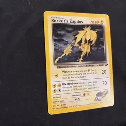 Vintage Pokemon Card Holo Gym Challenge Rocket's Zapdos 15/132 - Image 3