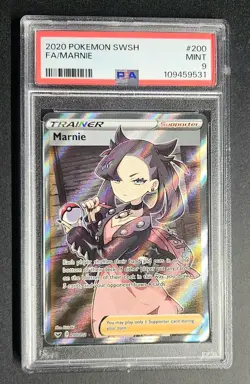 PSA 9 Marnie (Full Art) 200/202 Swsh01: Sword & Shield Holo Pokemon Card - Image 1