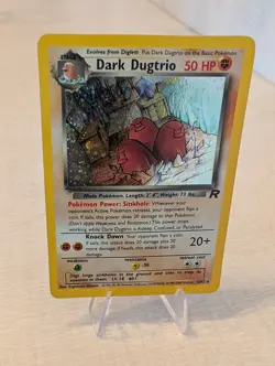 Pokemon Dark Dugtrio TCG Holo Card Team Rocket Series 6/82 LP/NM - Image 1