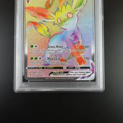 PSA 10 Leafeon Vmax 204/203 Pokemon Evolving Skies Rainbow Rare Graded Card - Image 3