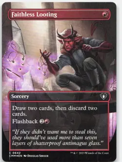 Faithless Looting (Borderless) *Foil* CMM 642 NM - Image 1