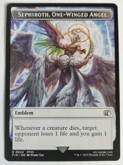 Sephiroth, One-Winged Angel Emblem Final Fantasy FIN E 0012 NM Pack Fresh - Image 1