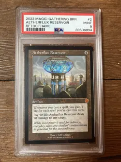 2022 Magic The Gathering Aetherflux Reservoir Retro Frame #2 PSA 9 MINT - Image 1