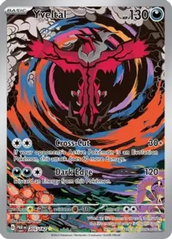 x1 Yveltal - 205/182 - Illustration Rare Pokemon SV04 Paradox Rift M/NM - Image 1