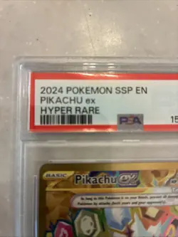 2024 Pokemon SSP EN Pikachu Ex Hyper Rare Mint 9 - Image 3