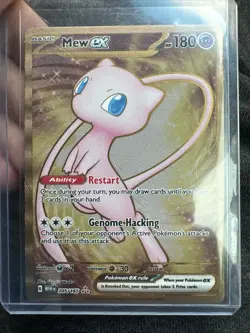 Pokemon Mew EX 205/165 Scarlet & Violet 151 Full Art Holo Double Rare metal - Image 1