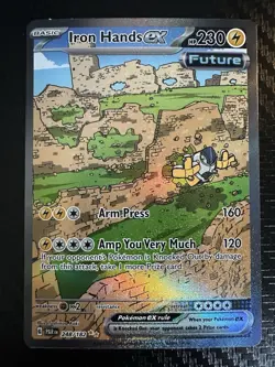 Pokemon Paradox Rift - IRON HANDS EX - SPECIAL ILLUSTRATION RARE - 248/182 NM - Image 1