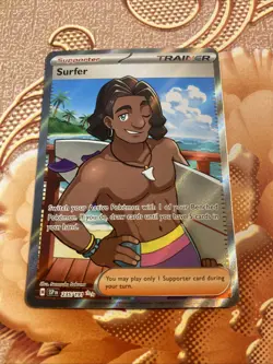 SURFER 235/191 SURGING SPARKS POKEMON (FULL ART ULTRA RARE, NM) - Image 1