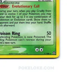 Pokemon Power Keepers 7/108 Cradily Holo- NM - Image 3