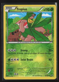 Tropius 12/108 Uncommon Roaring Skies Pokemon Reverse Holo Lightly Played - Image 1