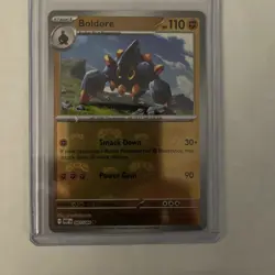 Pokemon TCG Boldore 047/086 Reverse Holo - White Flare - Master Ball Pattern NM - Image 1