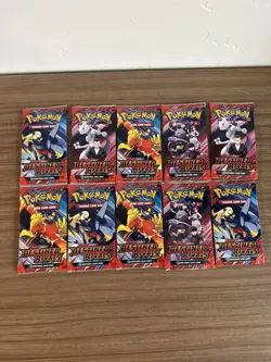 10x Pokemon TCG Destined Rivals Sleeved Booster Pack Factorey Sealed Lot Of 10 - Image 1