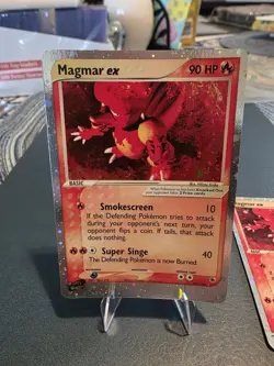 Pokemon Magmar ex Ruby and Sapphire #100/109 Ultra Rare 2003 LP - Image 1