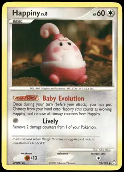 Pokemon Happiny Uncommon Mysterious Treasures 52/123 LP - Image 1