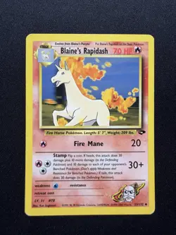 Pokemon TCG Blaine's Rapidash Gym Challenge 33/132 Regular - Image 1