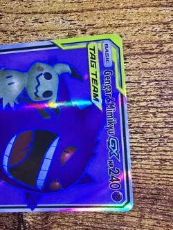 Pokemon Gengar & Mimikyu GX TAG TEAM Full Art Ultra Rare Holo 164/181 Team Up - Image 3