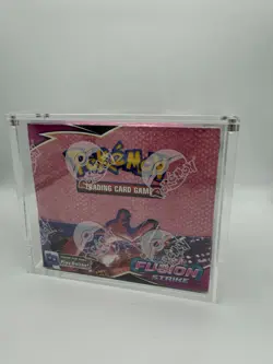 Pokemon TCG Fusion Strike Booster Box Sealed with Acrylic Case - Image 1
