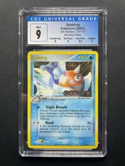 Seaking 24/107 Reverse Holo EX Deoxys Stamped Pokemon CGC 9 - Image 1