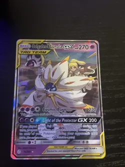 Pokemon Solgaleo & Lunala GX Ultra Rare TAG TEAM Holo 75/236 Sm-Cosmic Eclipse … - Image 1