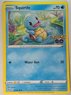 Squirtle 015/078 Common Pokemon GO Pokemon Lightly Played - Image 1